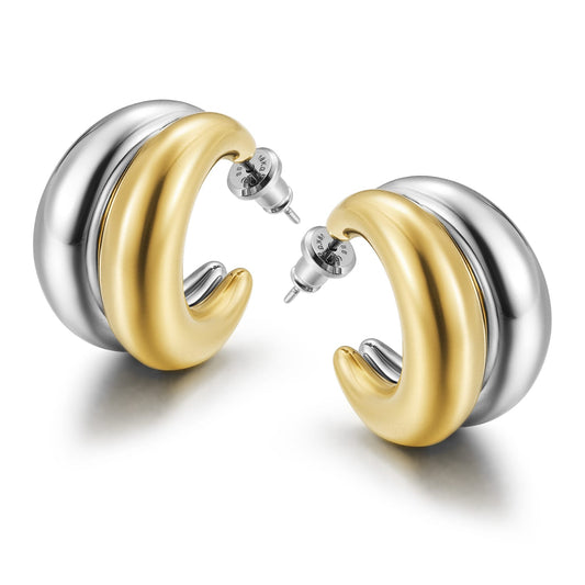 lea chunky hoop earrings