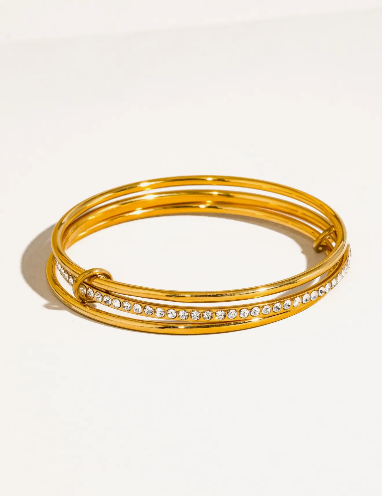 katerina interlocked triple linked bangle