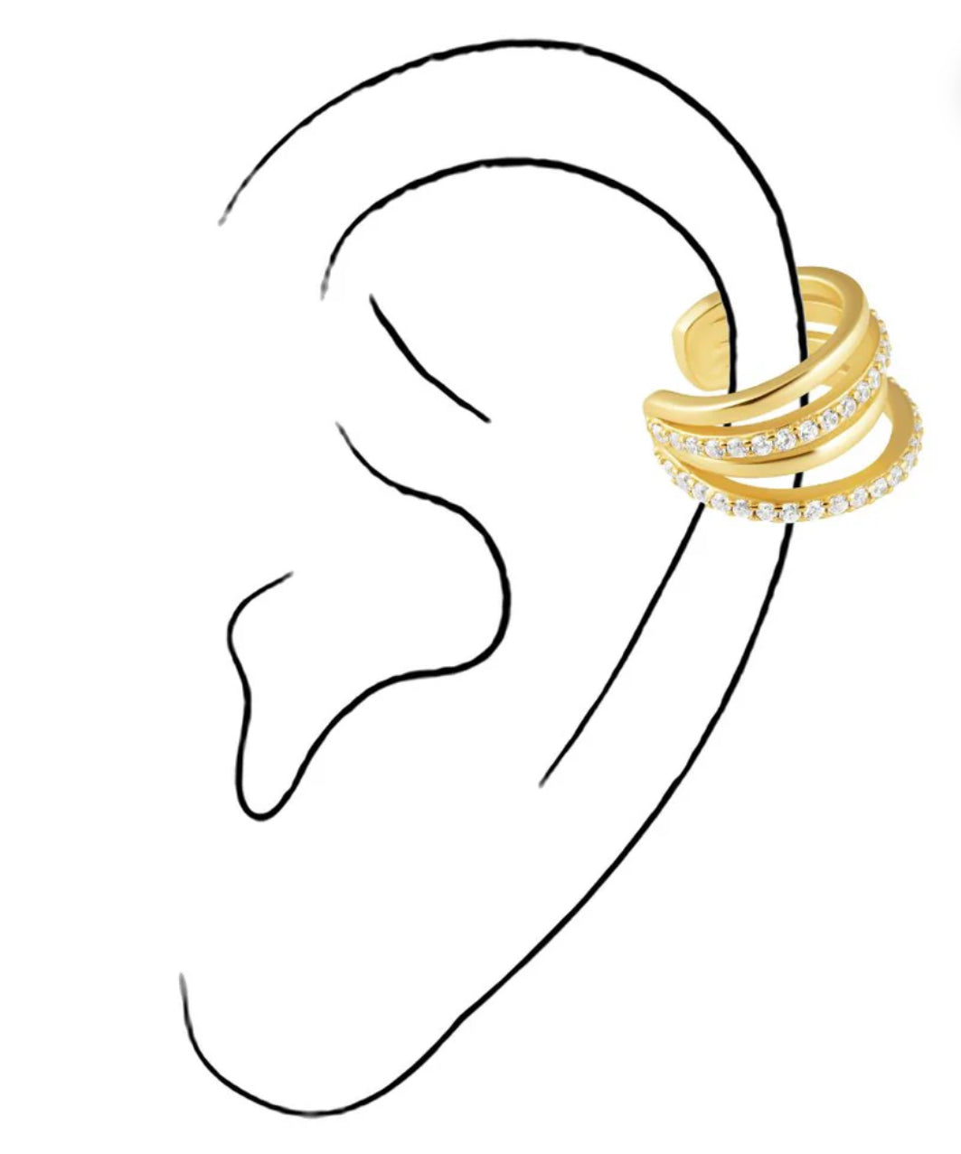layla pavé ear cuff