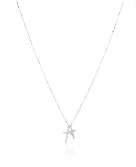 kiara duo cross necklace