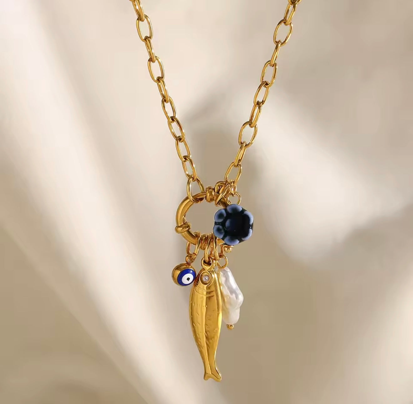 lulu charm necklace