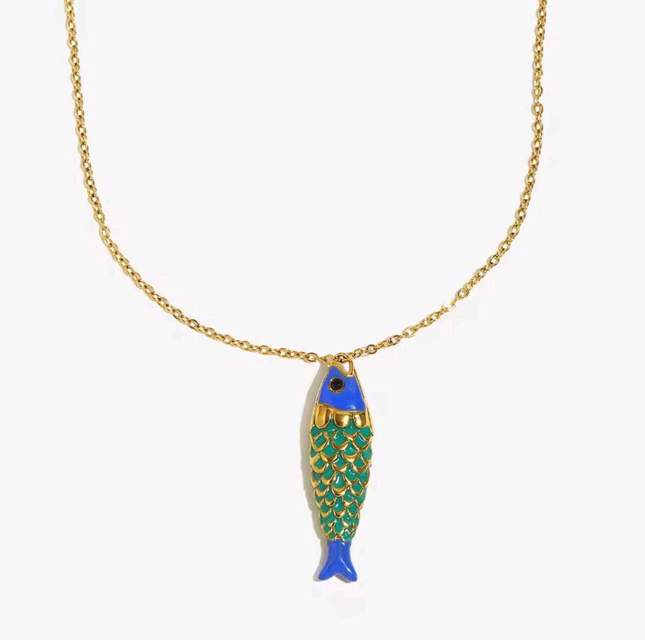 dori enamel fish necklace