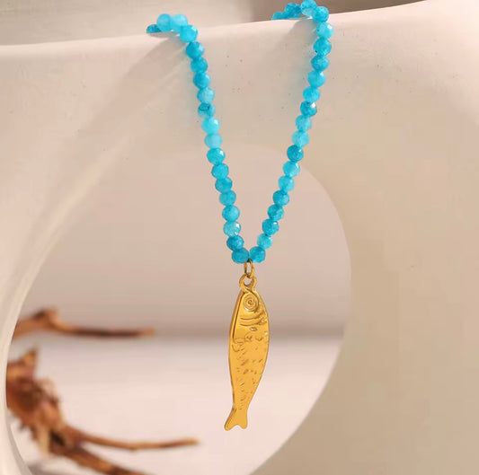 kori fish beaded necklace