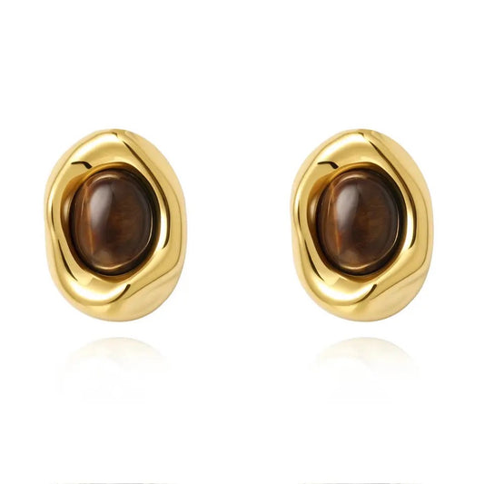 willa tiger eye earrings