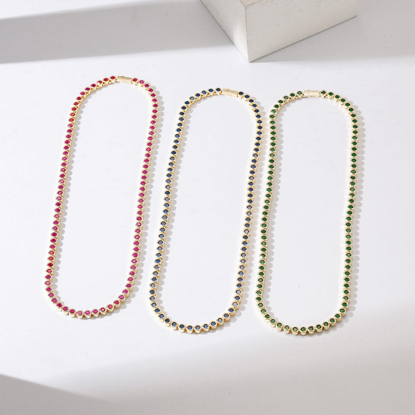 eloise color tennis necklace