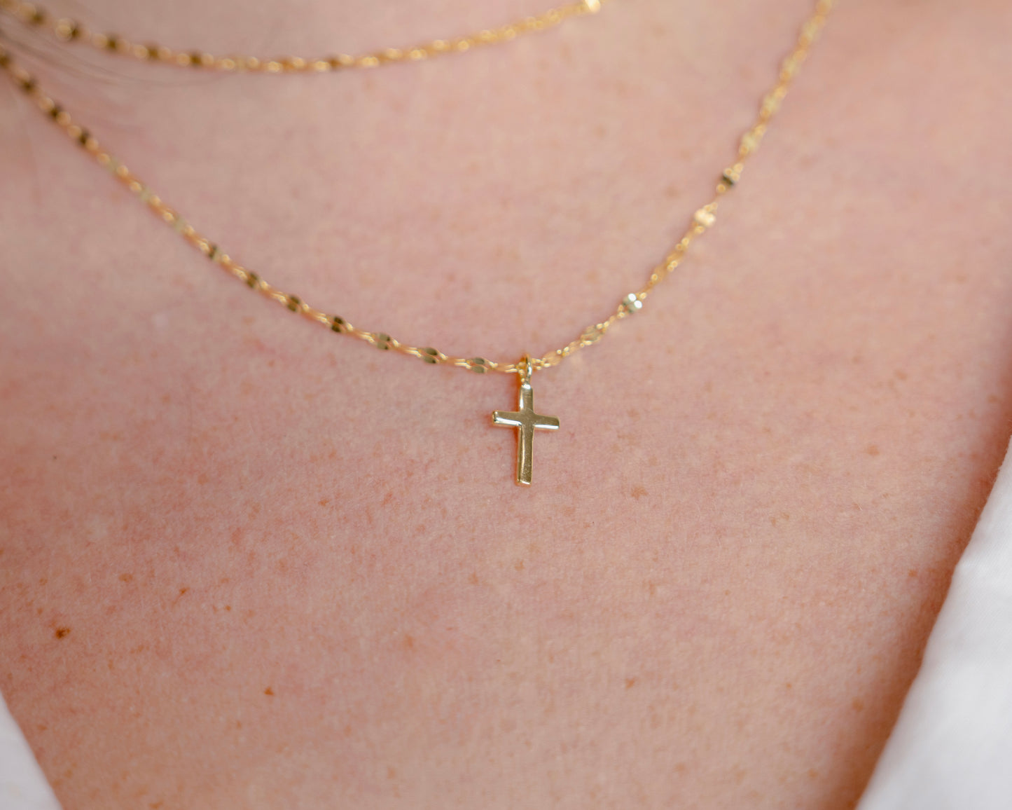 faith layered cross necklace