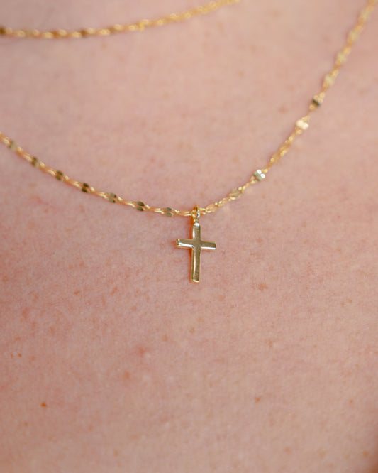 faith layered cross necklace