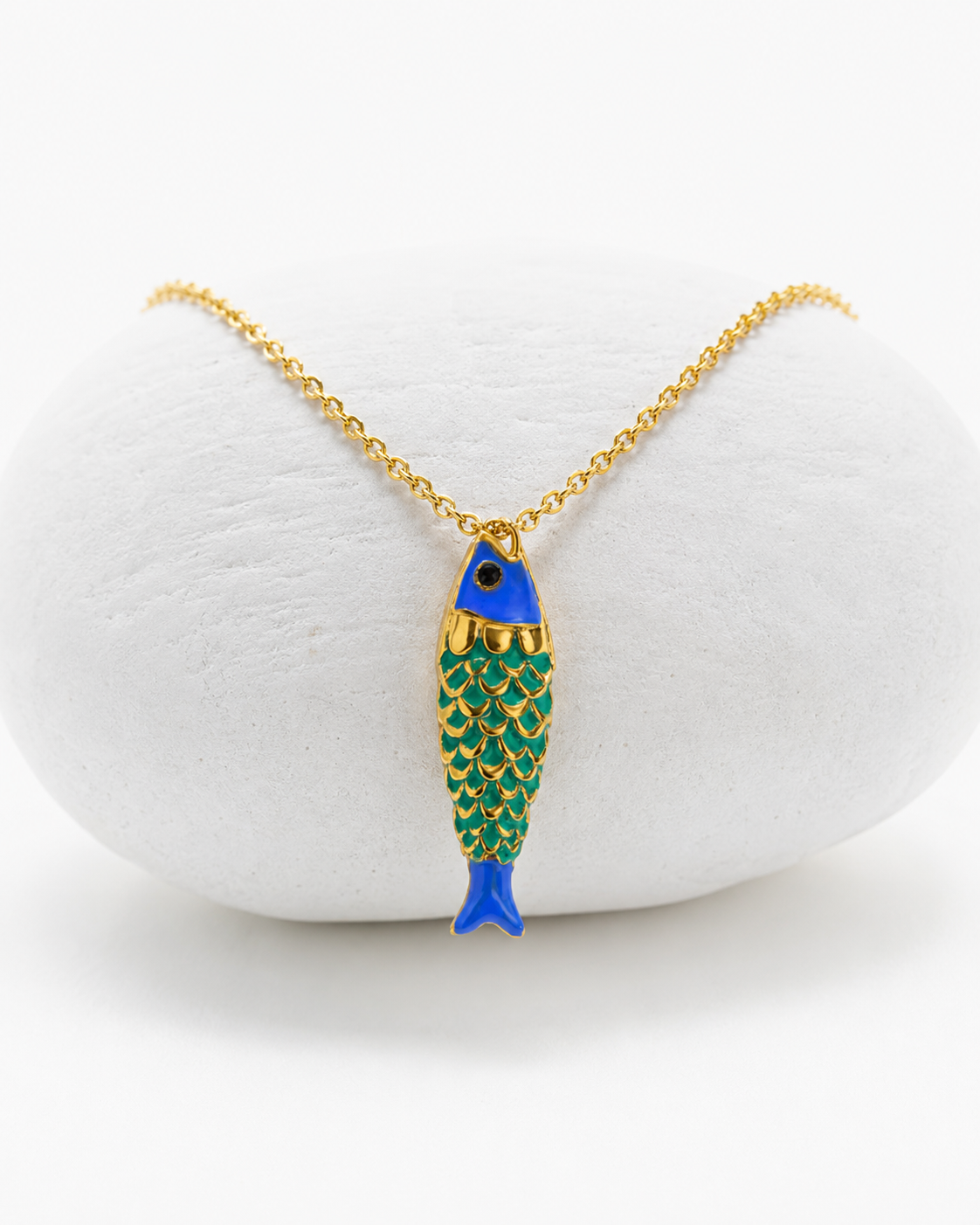 dori enamel fish necklace