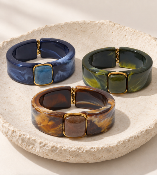 faye acrylic bangles