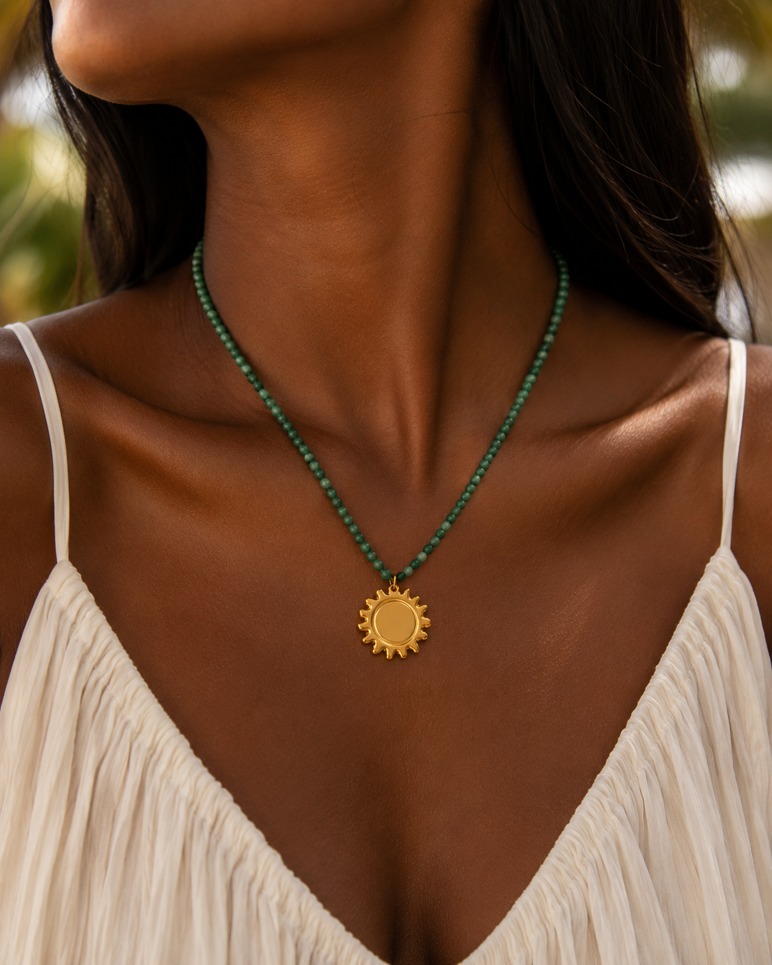 kyra sun beaded necklace