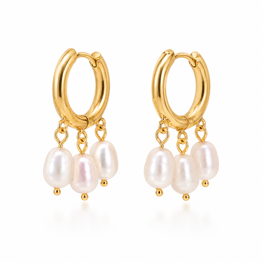 lumi trio pearl hoop