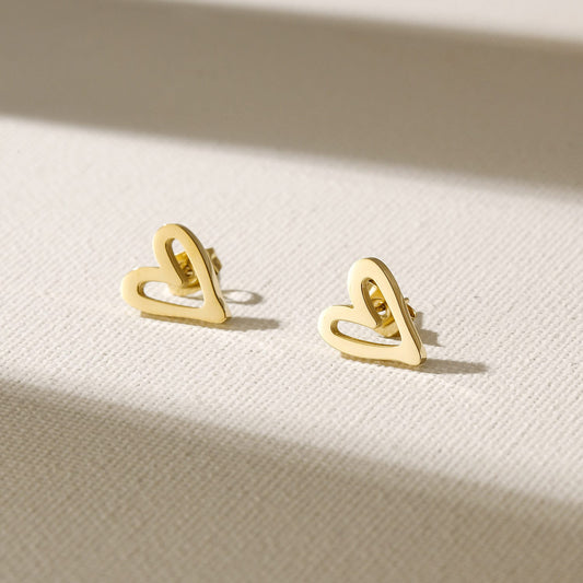aurora heart earrings
