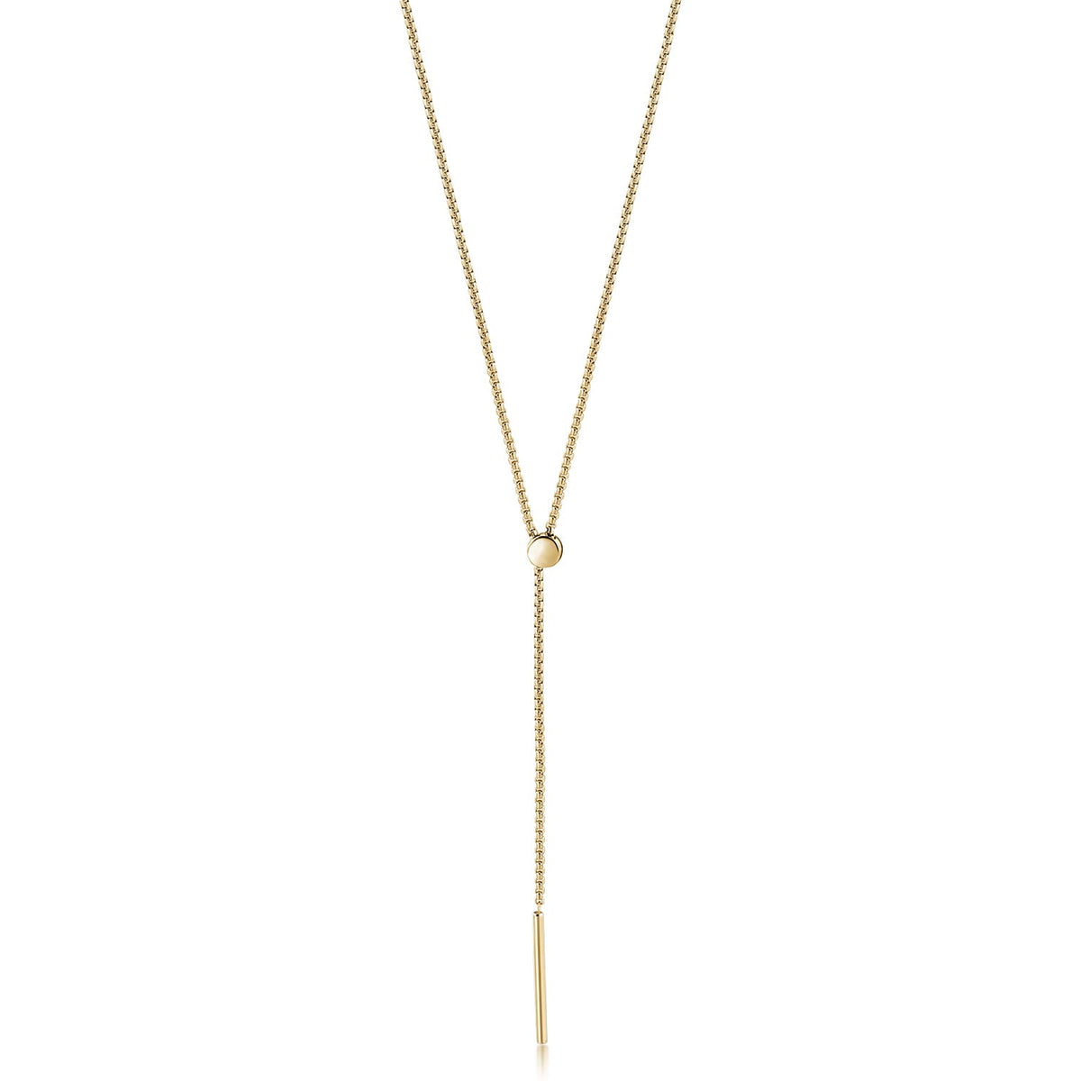 drew gold lariat necklace