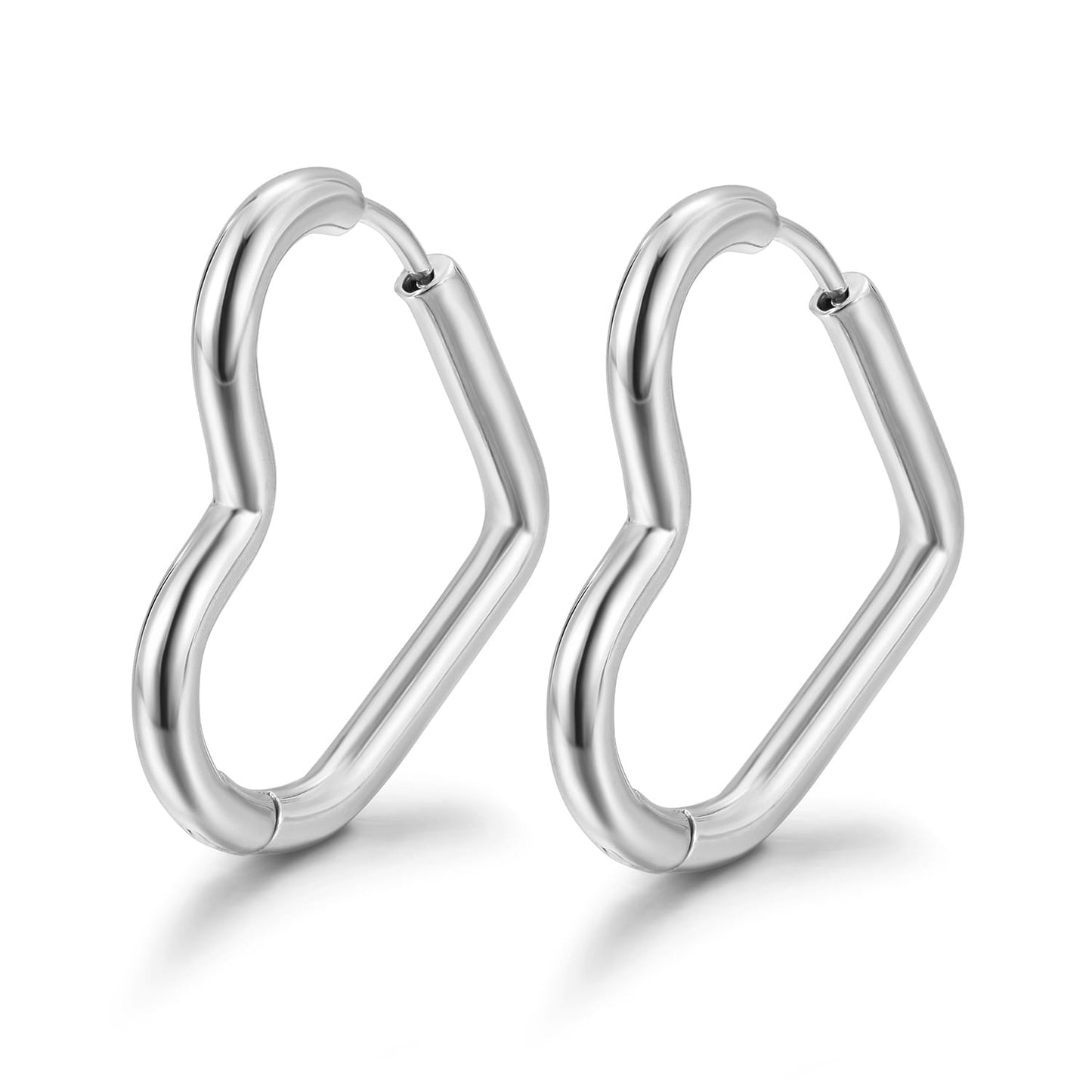 amelia heart hoop earrings