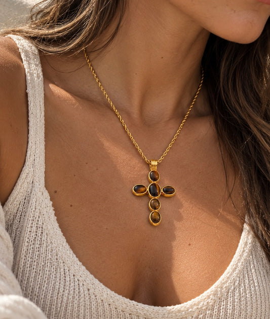 carmel tiger eye cross