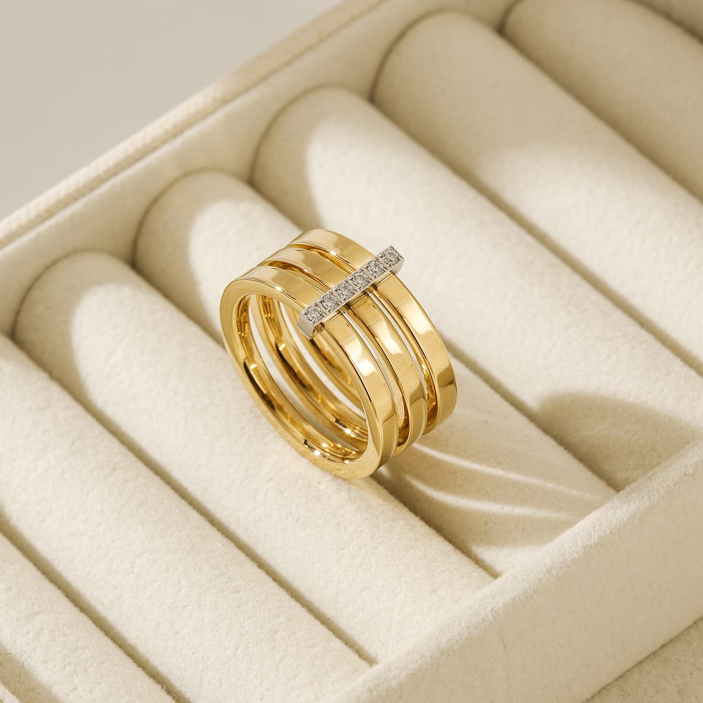 brooke stacked pavé ring