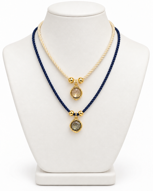 gia cord stone necklace