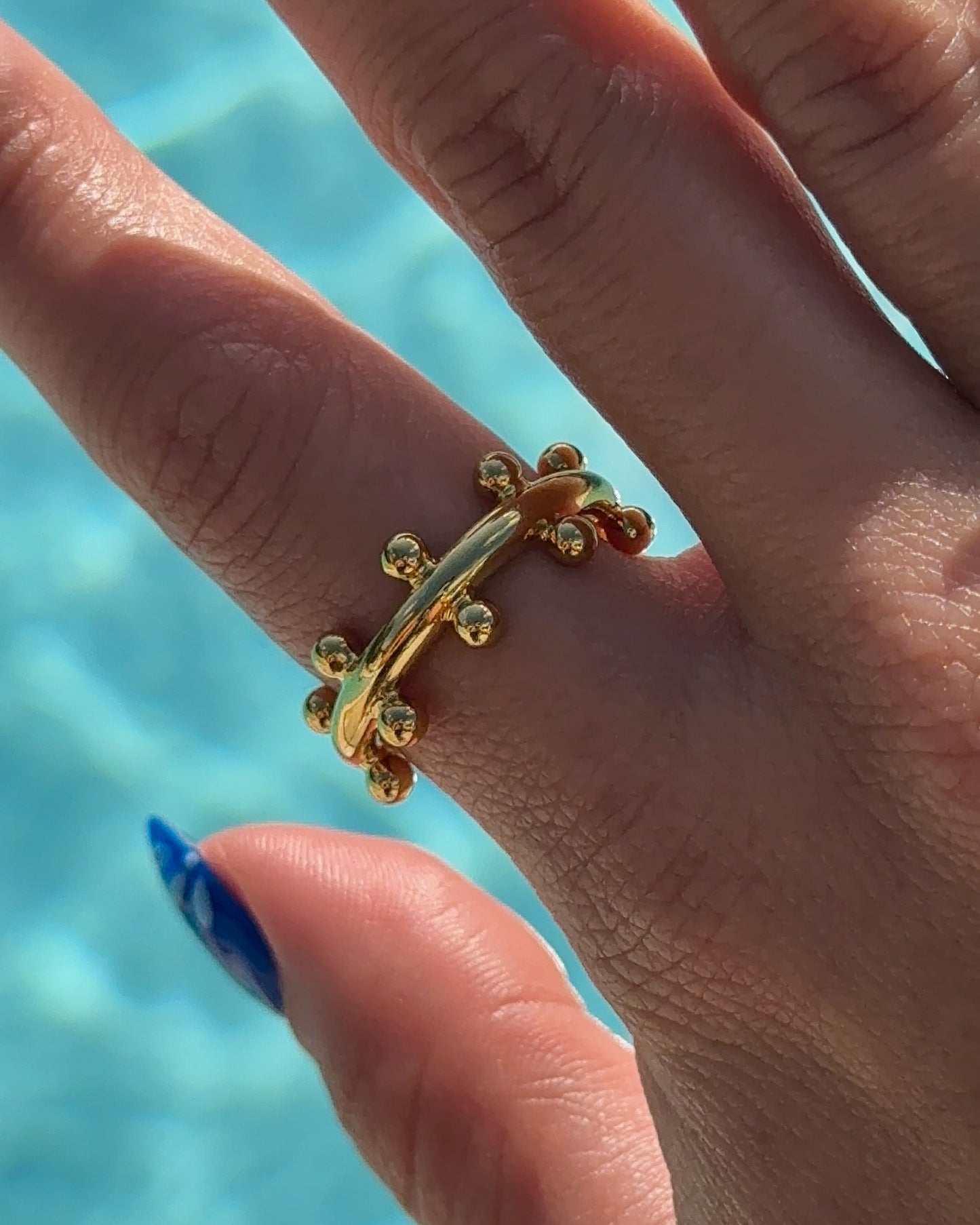 halo studded ring