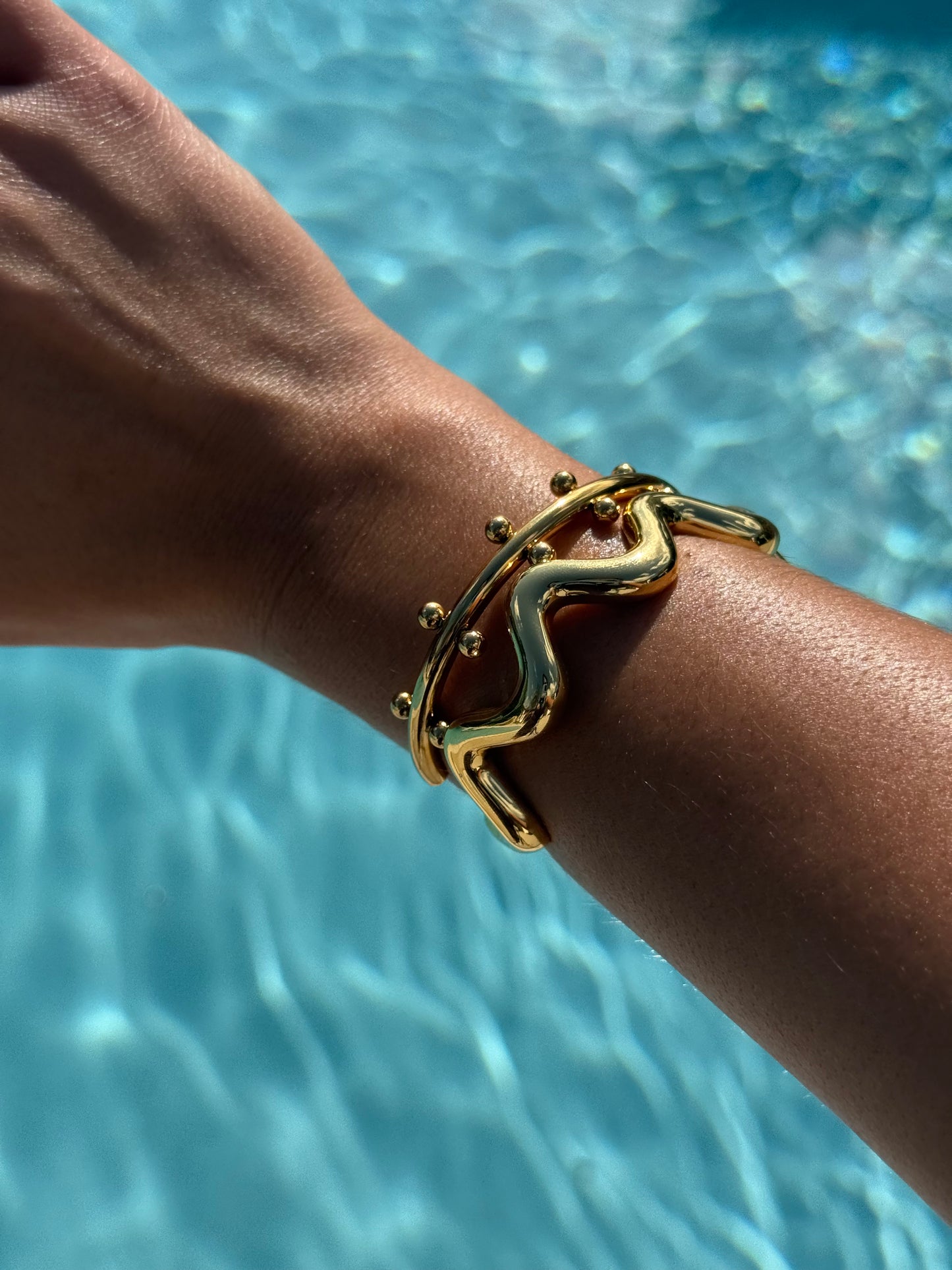 halo studded cuff