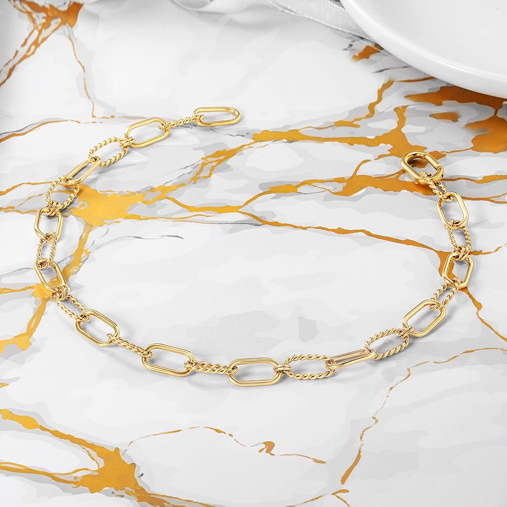 adriana chain bracelet and necklace set