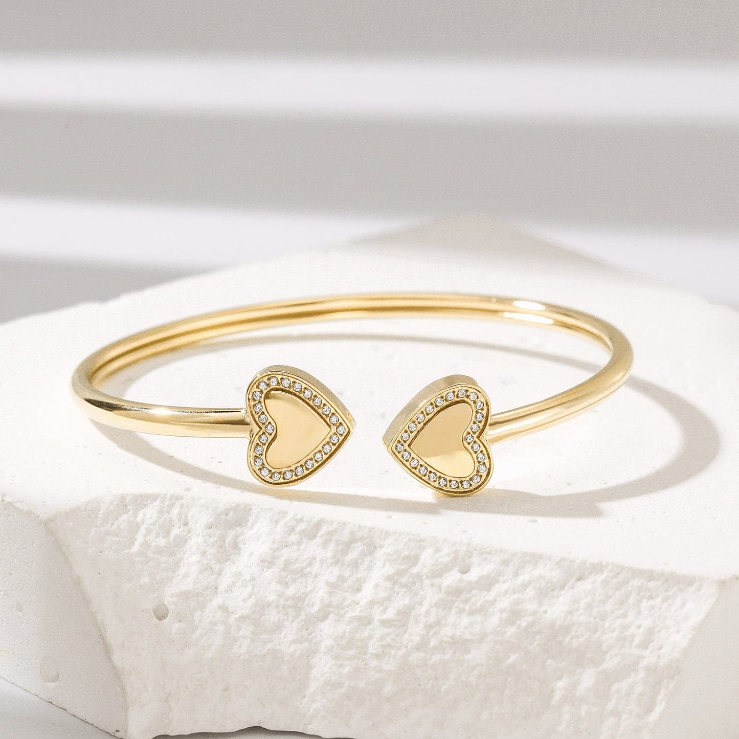 valentina double heart cuff