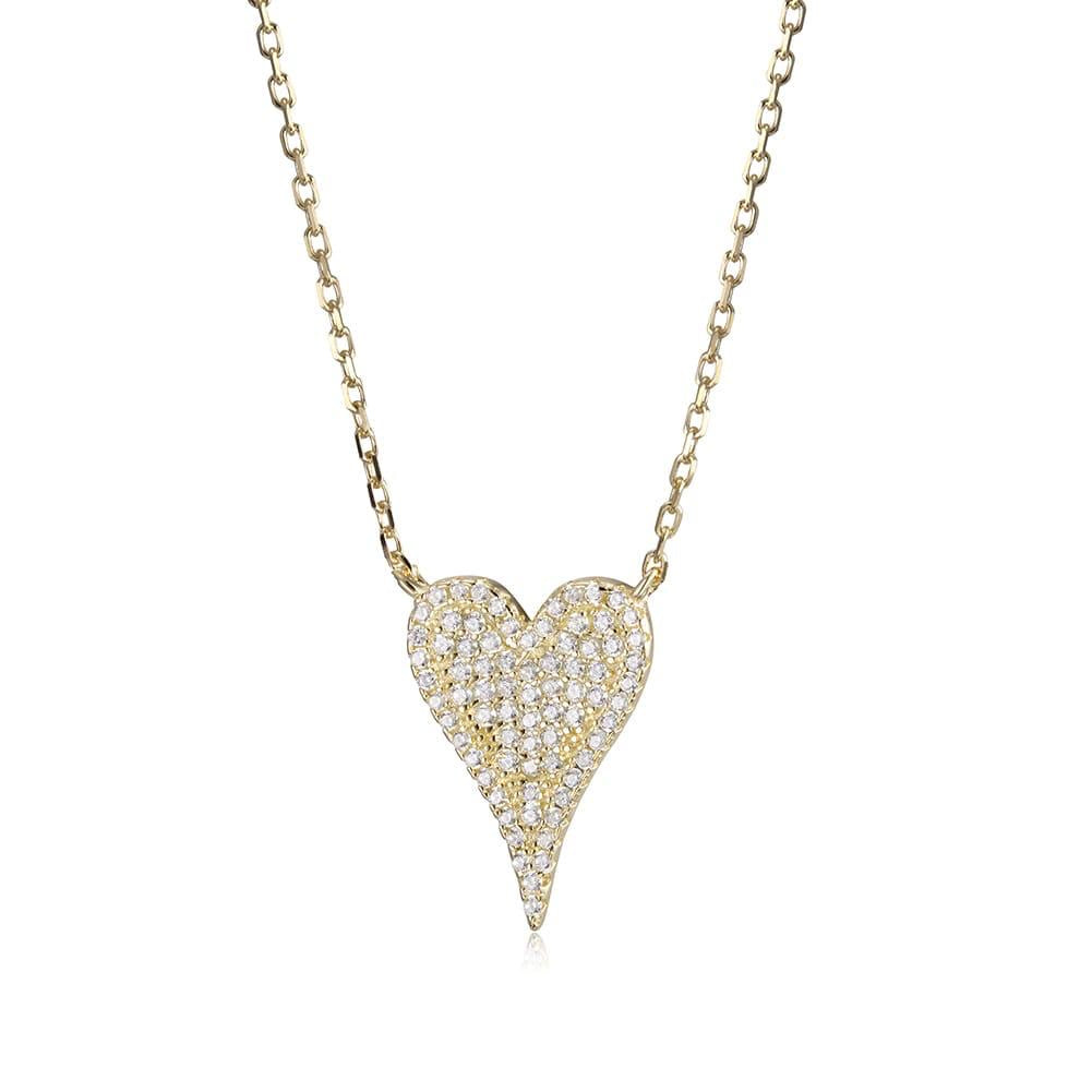 ava pavé heart pendant