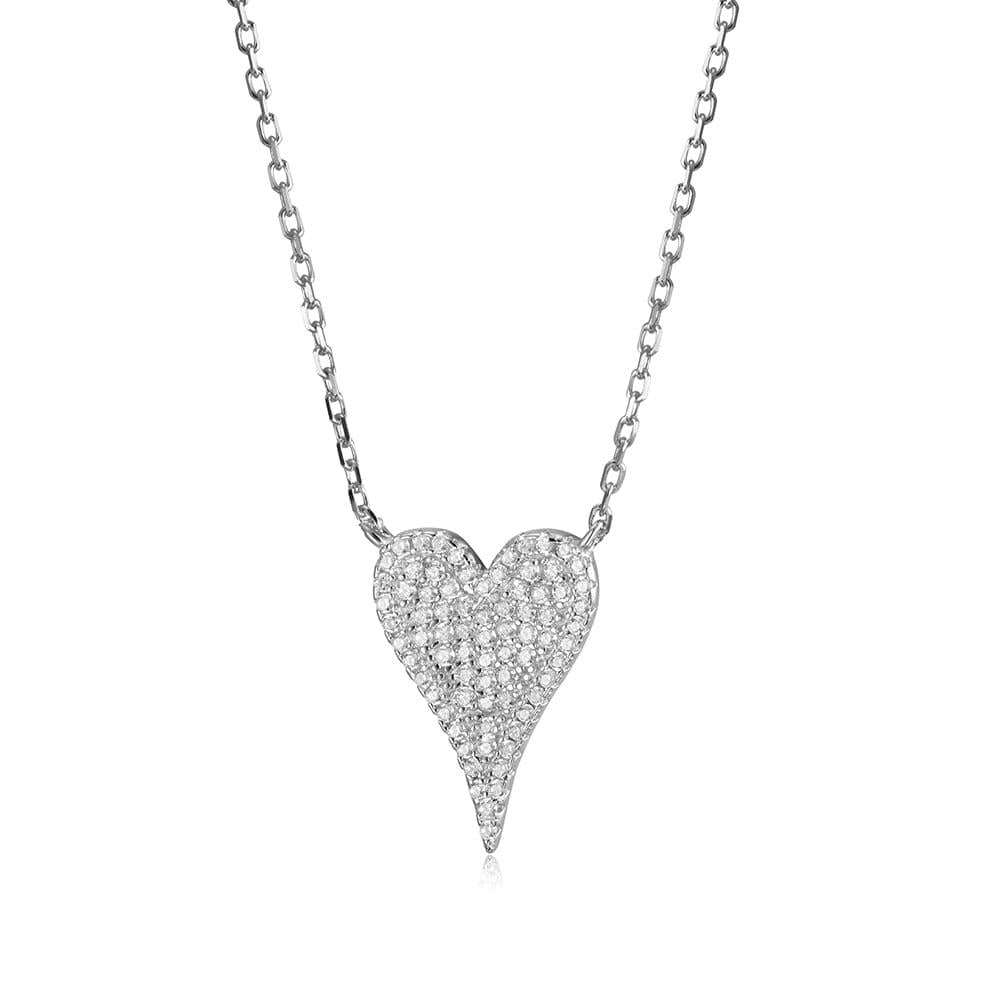 ava pavé heart pendant