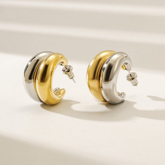 lea chunky hoop earrings