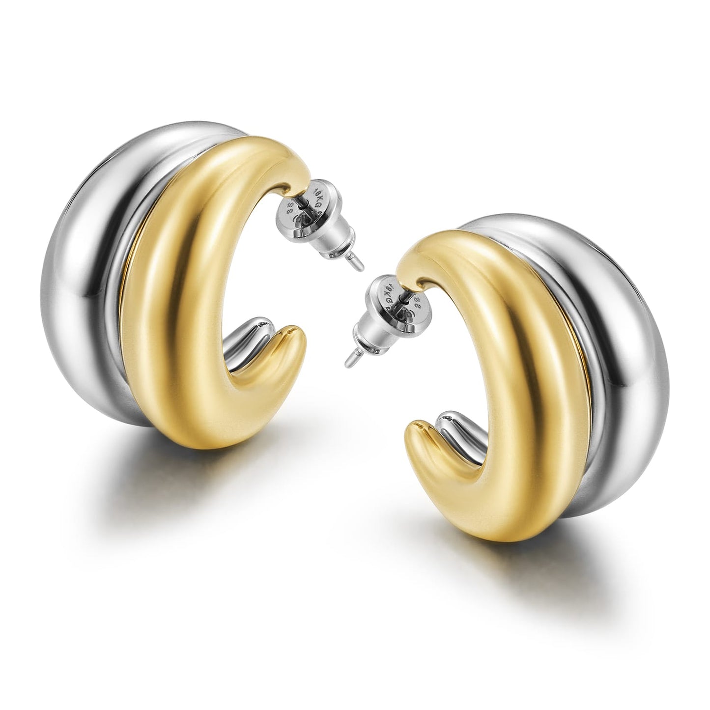 lea chunky hoop earrings
