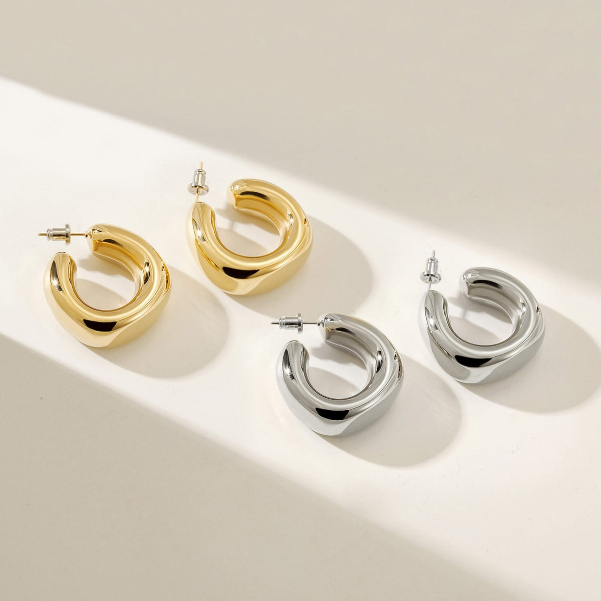 callie chunky hoop earrings
