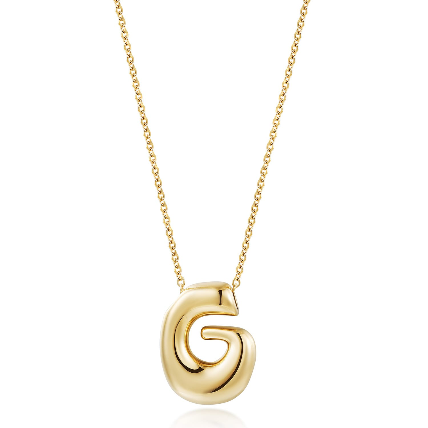 bubble initial necklace