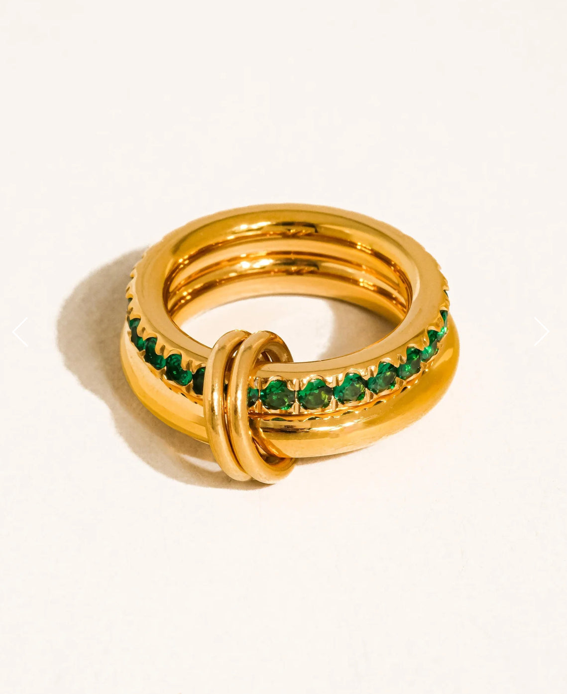 jade double stacked ring