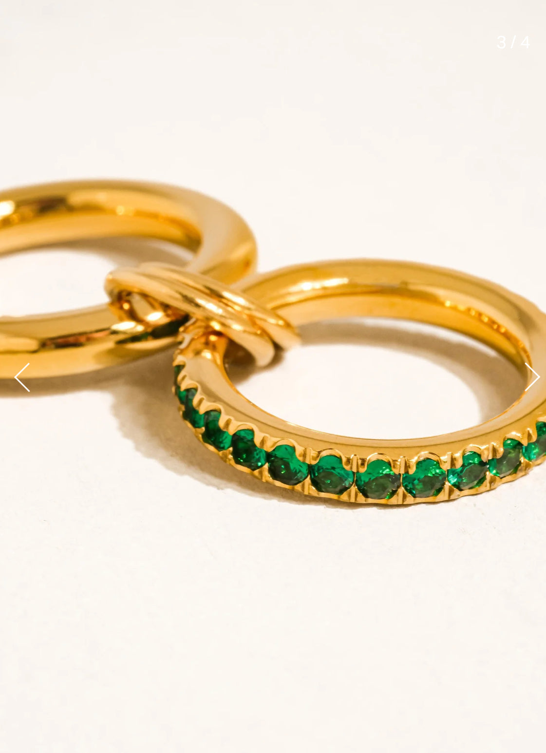 jade double stacked ring