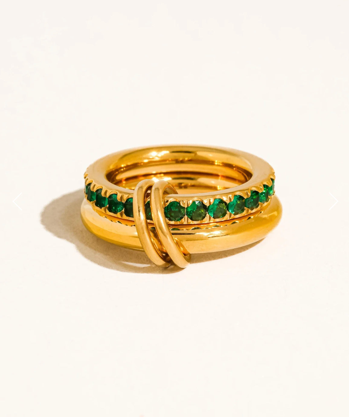 jade double stacked ring