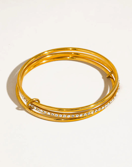 katerina interlocked triple linked bangle