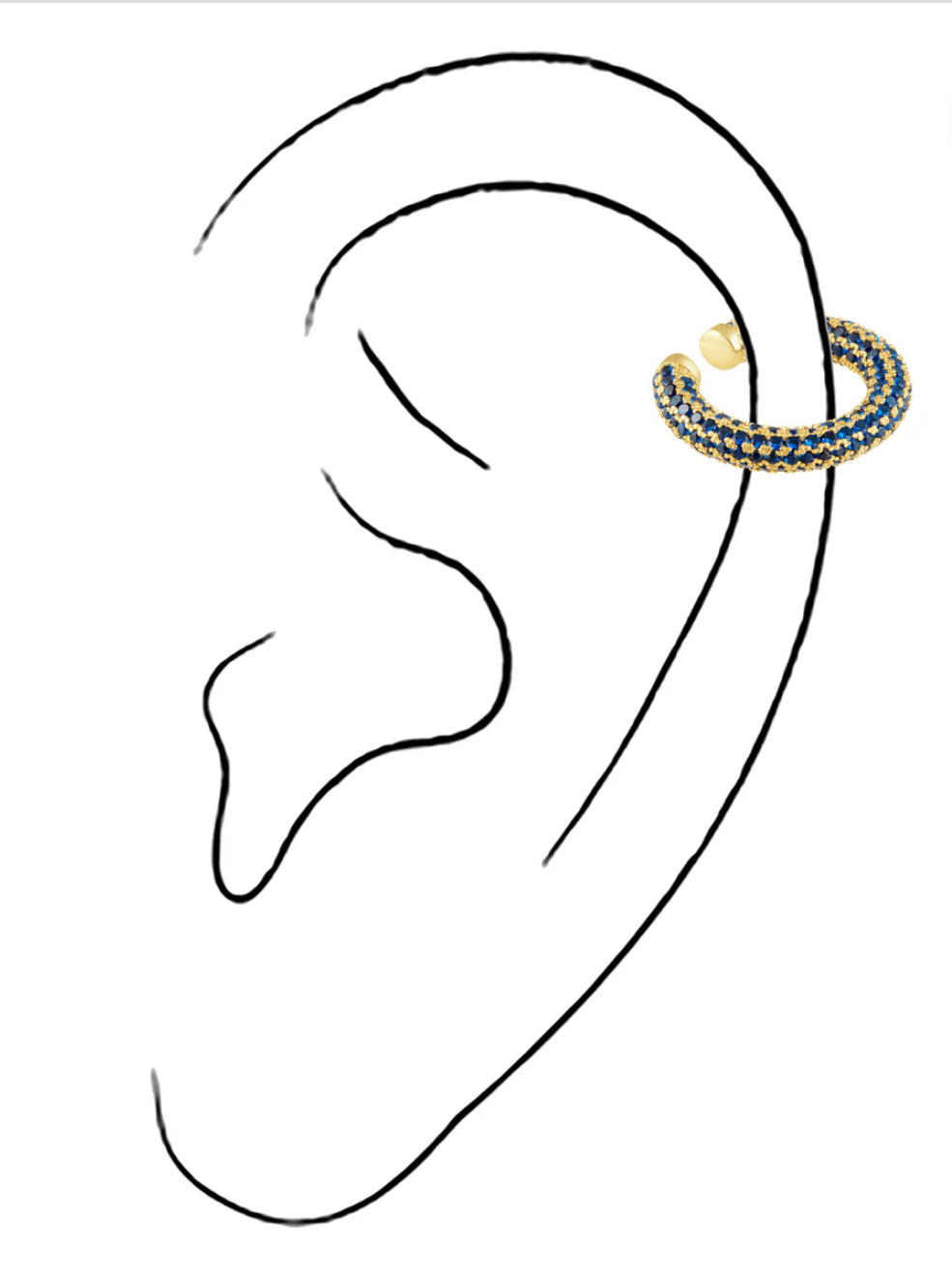 charlie pavé saphire ear cuff