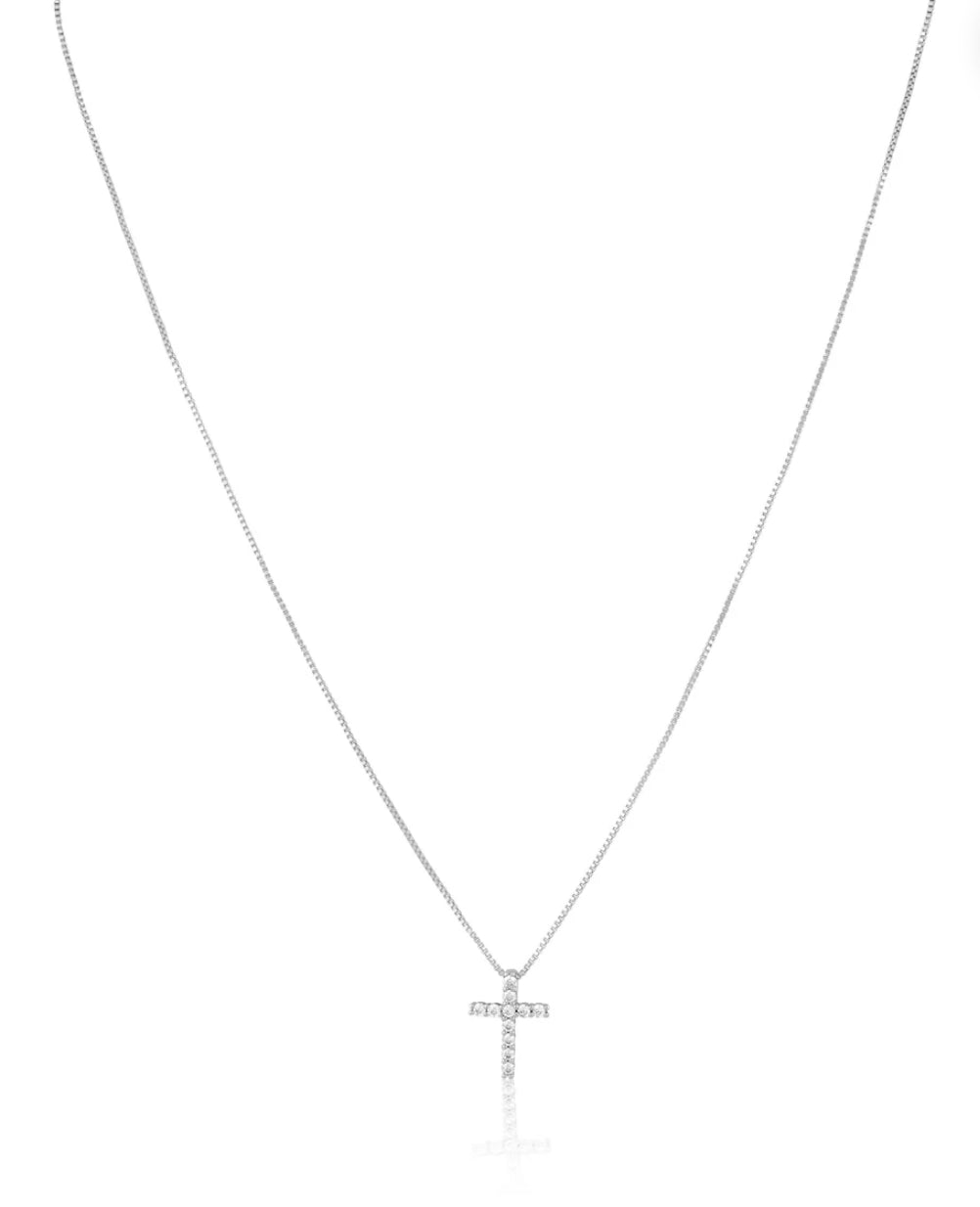 noelle pavé cross necklace