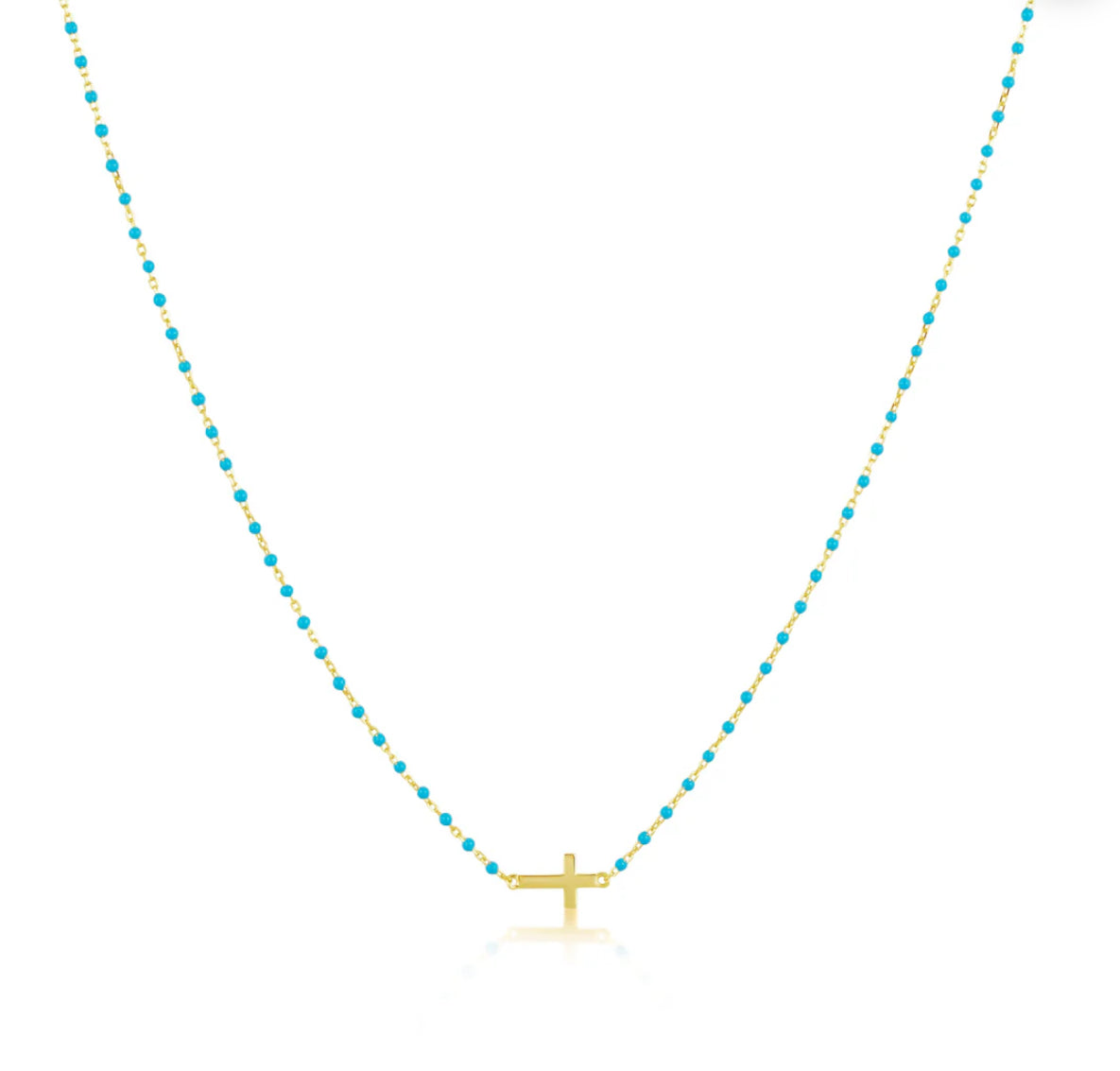 lacey mini cross necklace