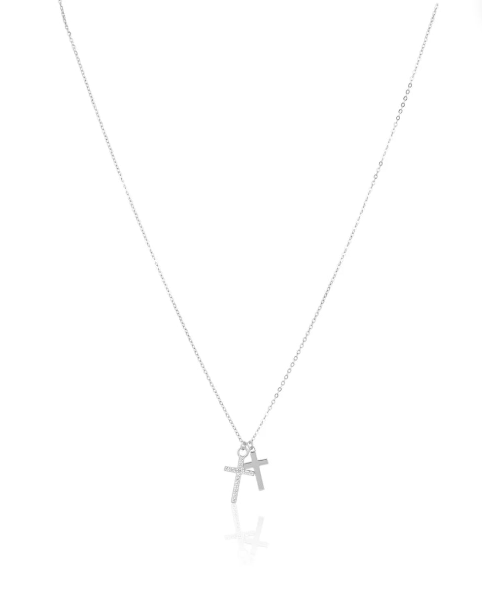 kiara duo cross necklace