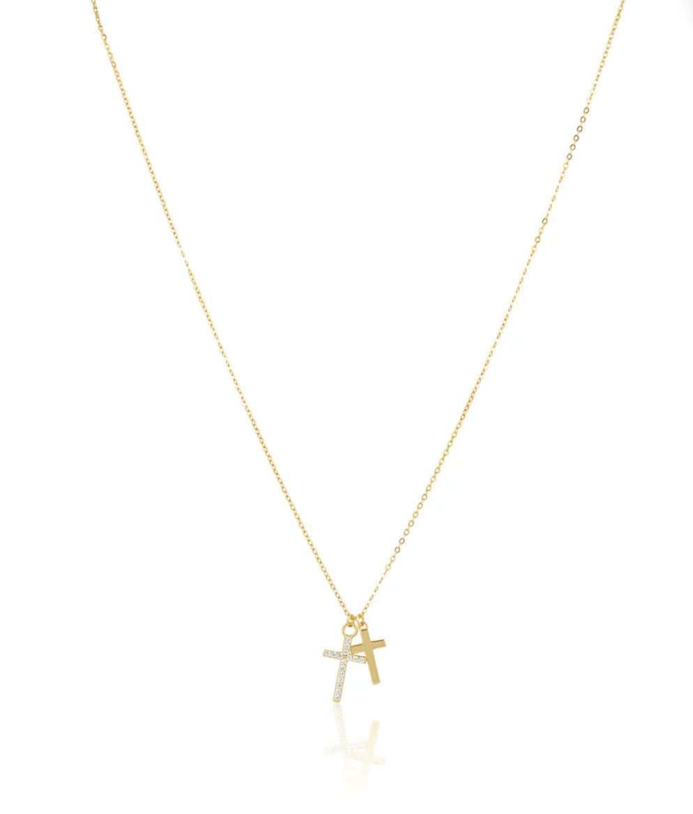 kiara duo cross necklace