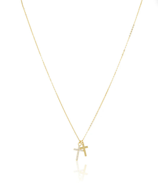 kiara duo cross necklace