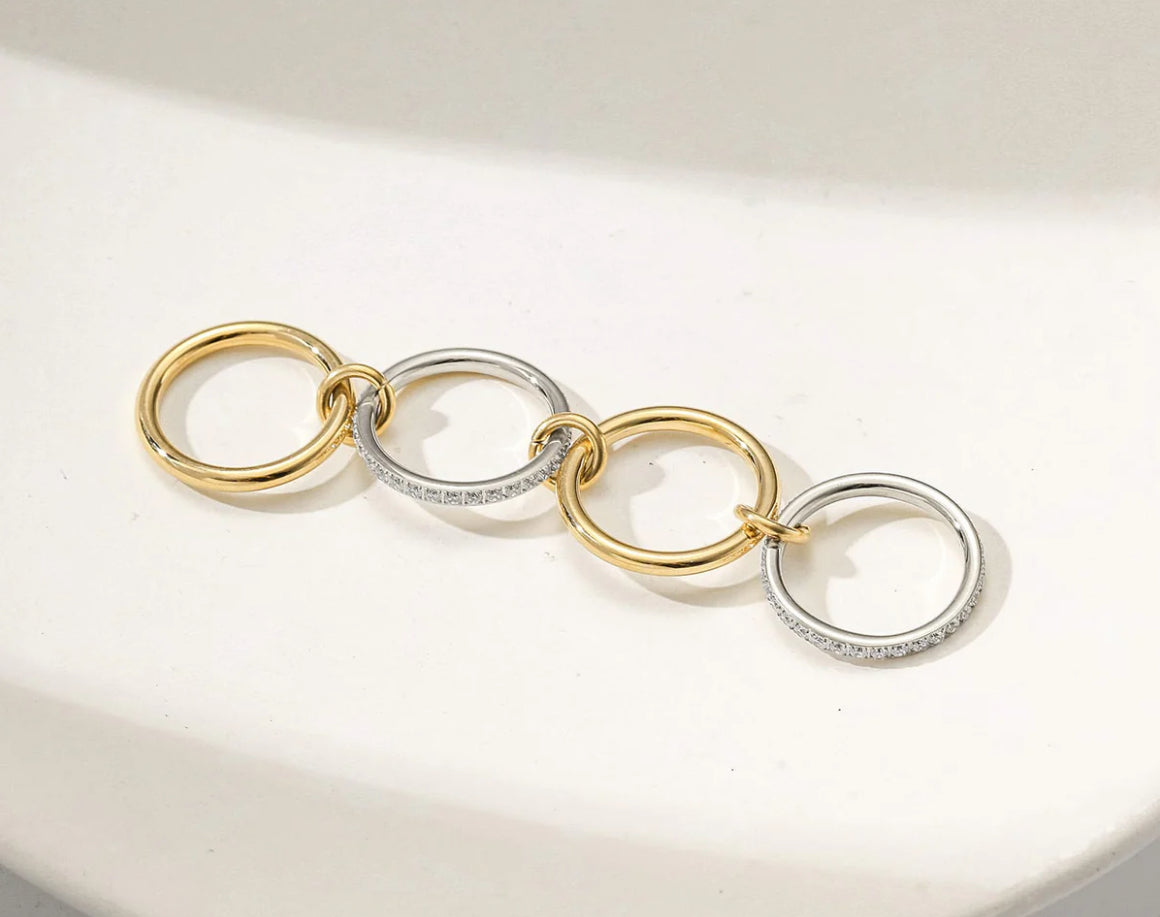 francesca multi-band interlocking ring