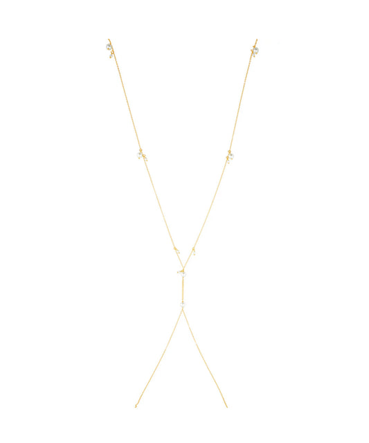 presley pearl body chain
