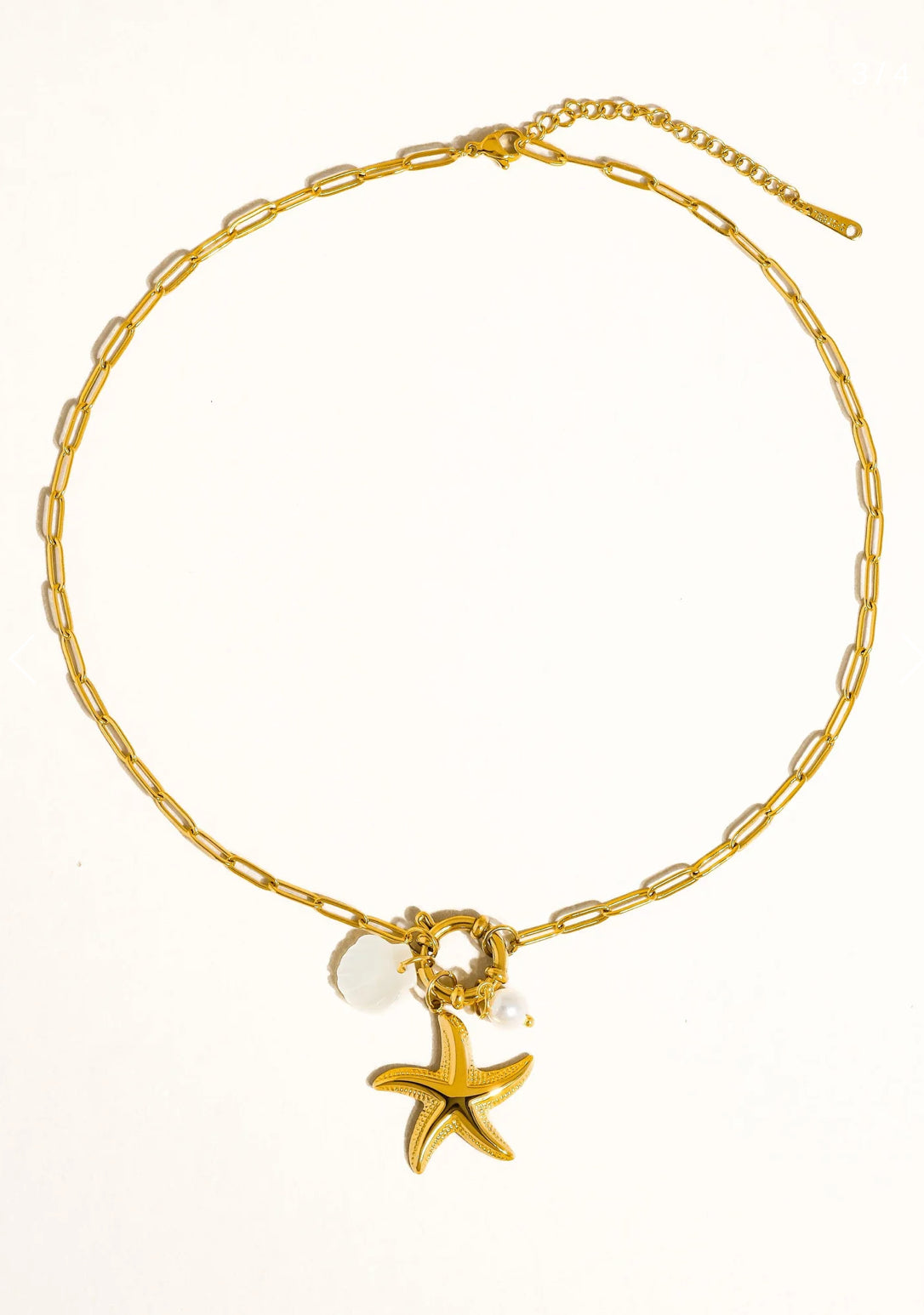 capri starfish charm necklace