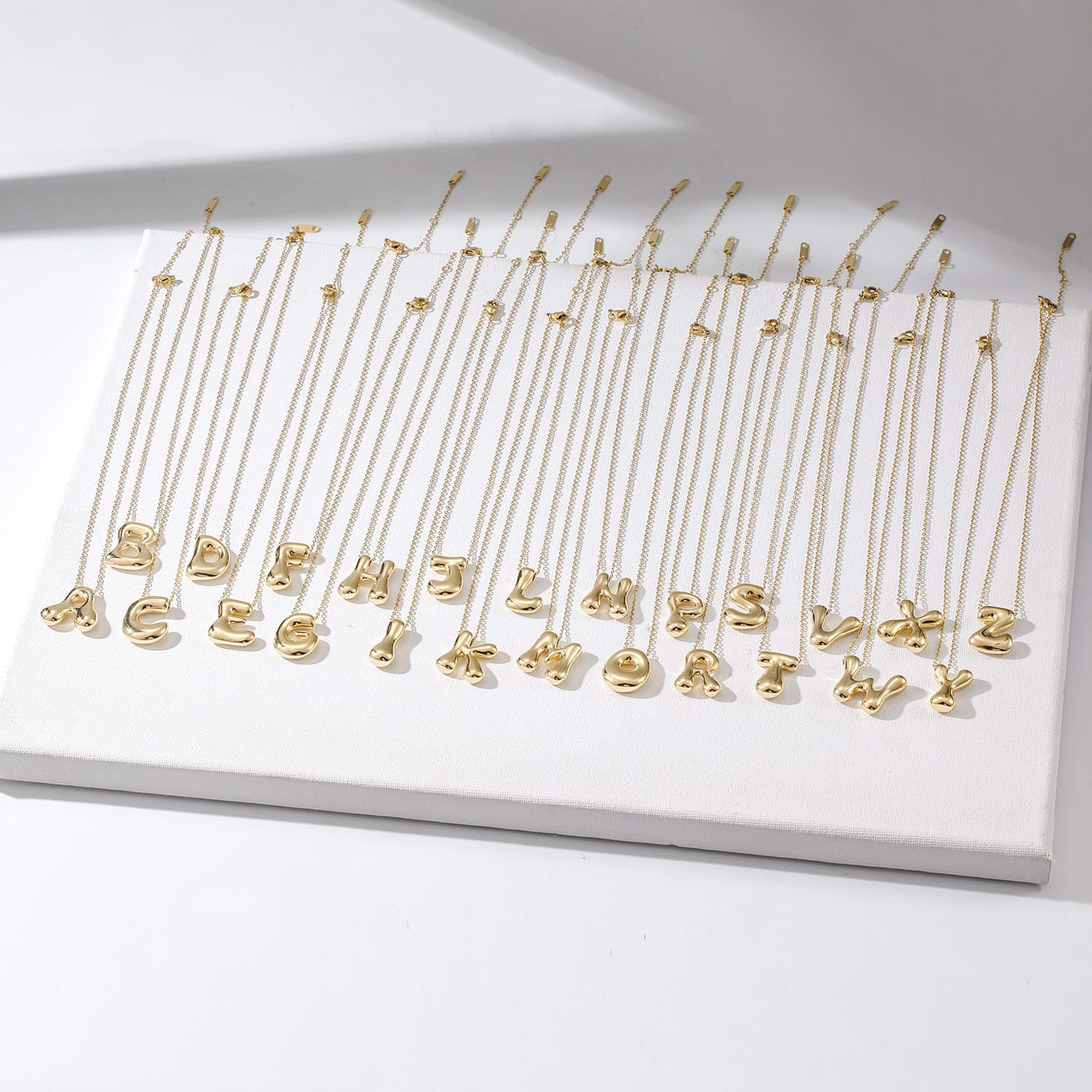bubble initial necklace