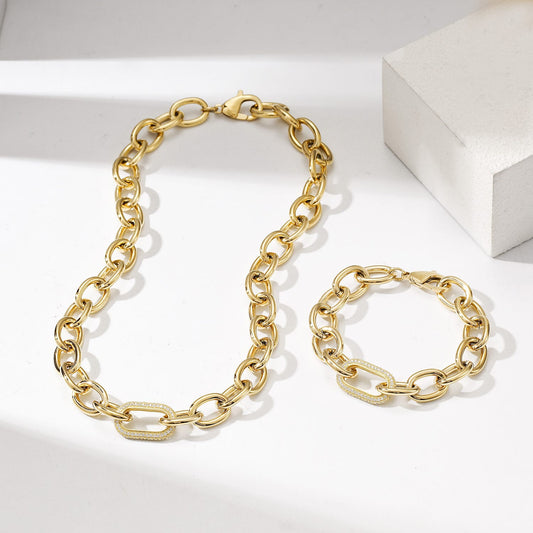 madison chain necklace and bracelet set