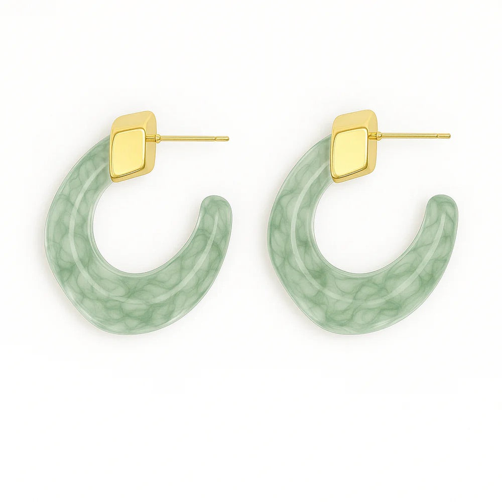 mara swirl hoop earrings