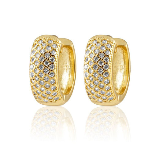 elli pavé huggie earrings