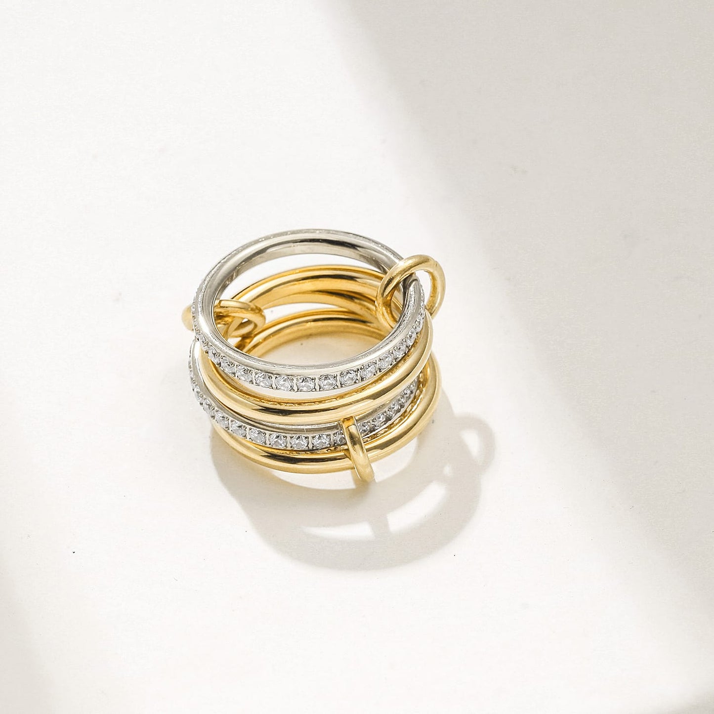 francesca multi-band interlocking ring