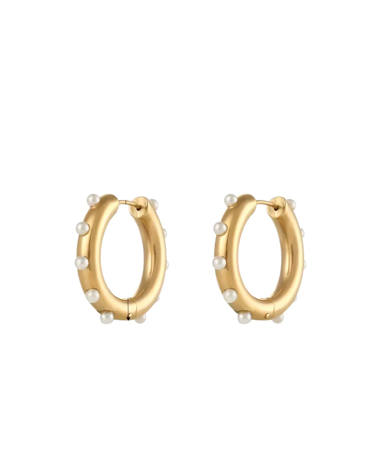 marielle pearl hoop earrings